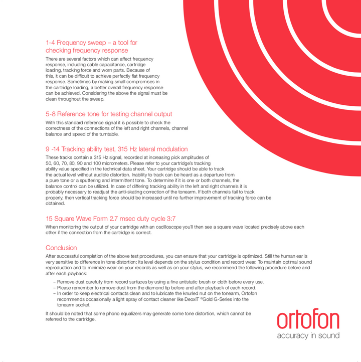 TEST RECORD – Ortofon OFFICIAL ONLINE SHOP